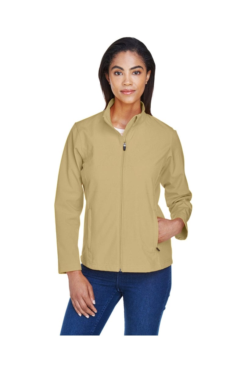 Team 365 TT80W Ladies' Leader Soft Shell Jacket, Basic Colors in Sport Vegas Gold