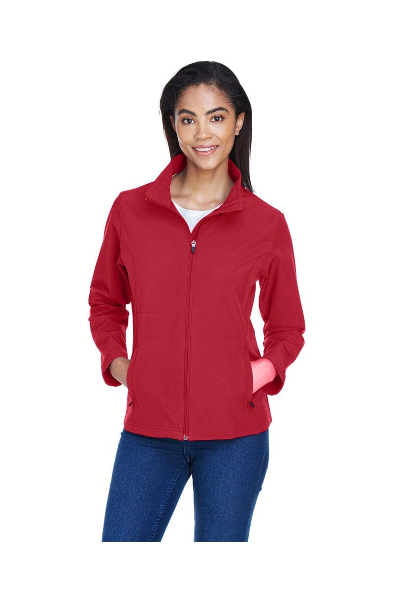 Team 365 TT80W Ladies' Leader Soft Shell Jacket in Sp Scarlet Red