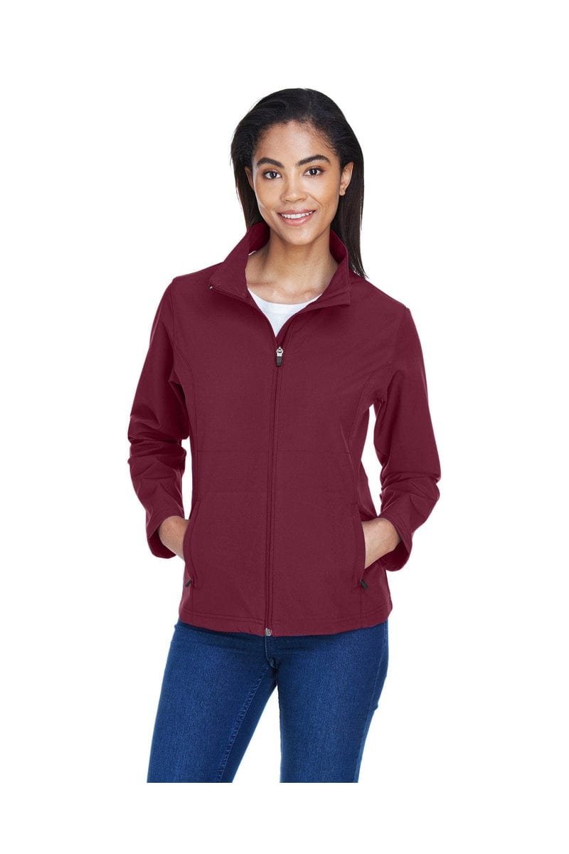 Team 365 TT80W Ladies' Leader Soft Shell Jacket in Sport Maroon