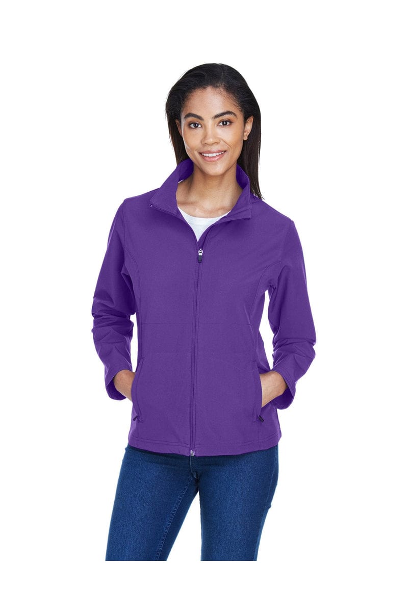 Team 365 TT80W Ladies' Leader Soft Shell Jacket in Sport Purple