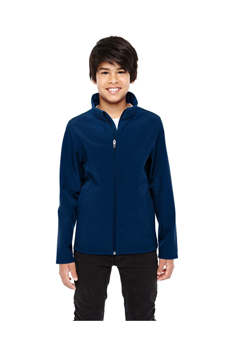 Team 365 TT80Y Youth Leader Soft Shell Jacket in Sport Dark Navy