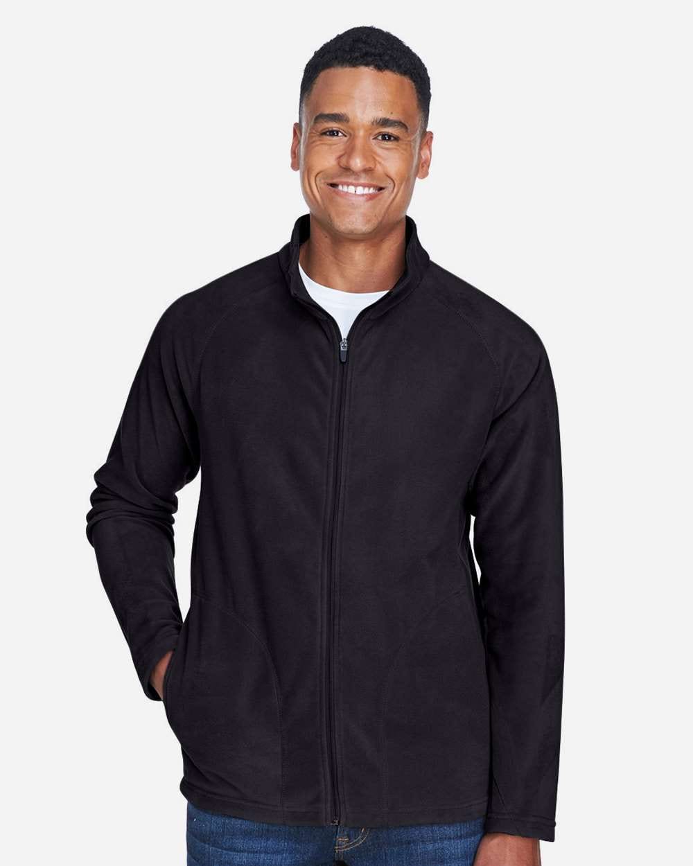 Team 365 TT90 Men's Campus Microfleece Jacket in Black