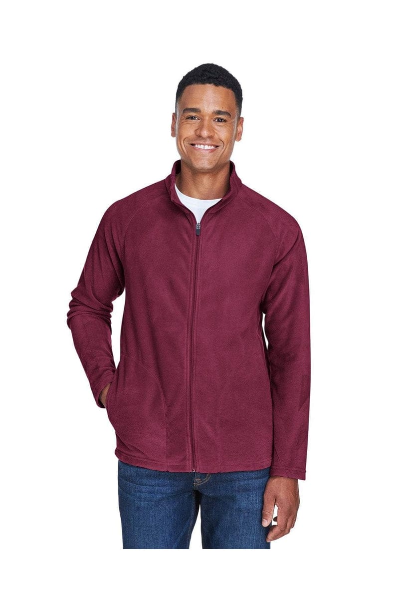 Team 365 TT90 Men's Campus Microfleece Jacket in Sport Maroon