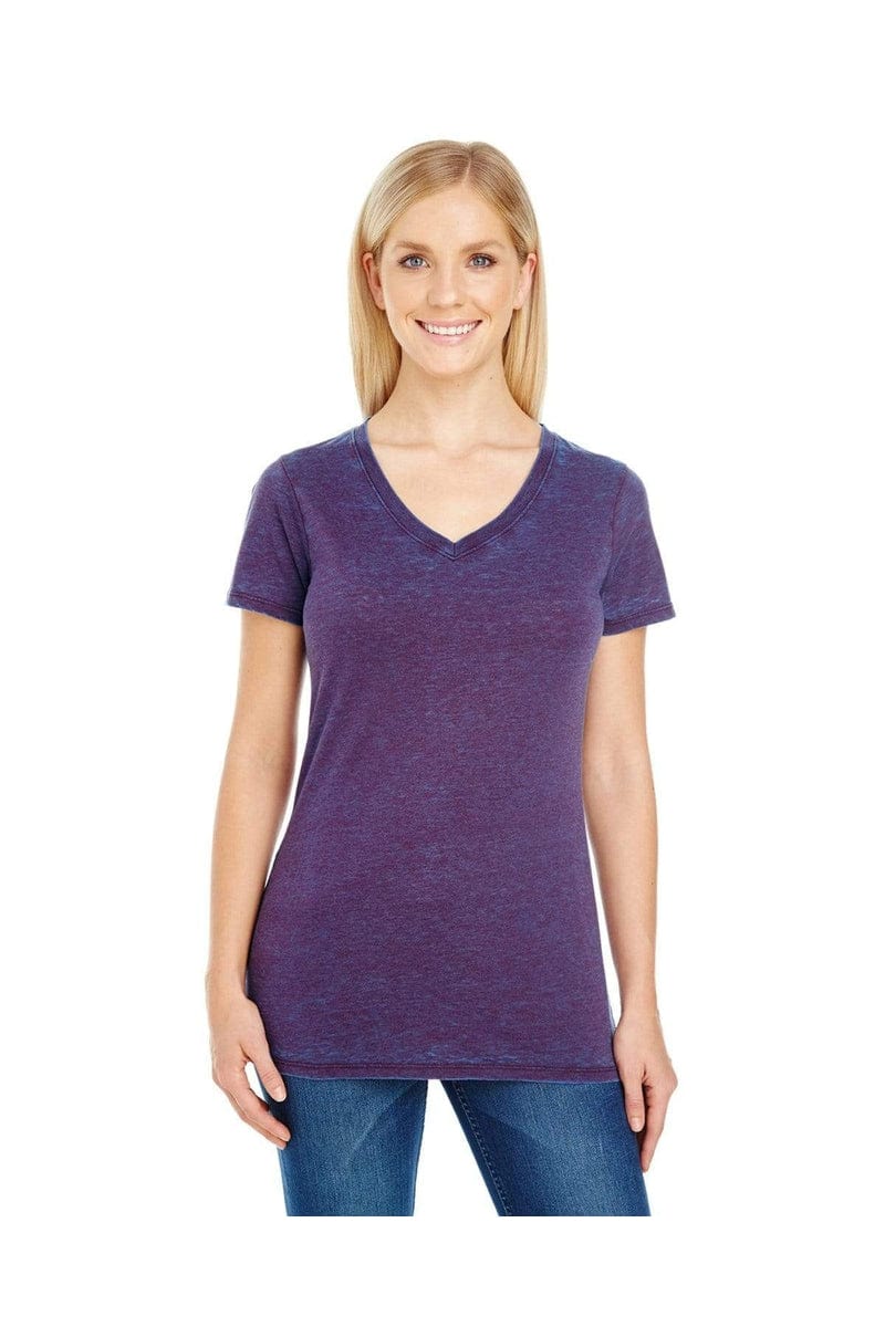 Threadfast Apparel 215B: Ladies' Cross Dye Short-Sleeve V-Neck T-Shirt in 