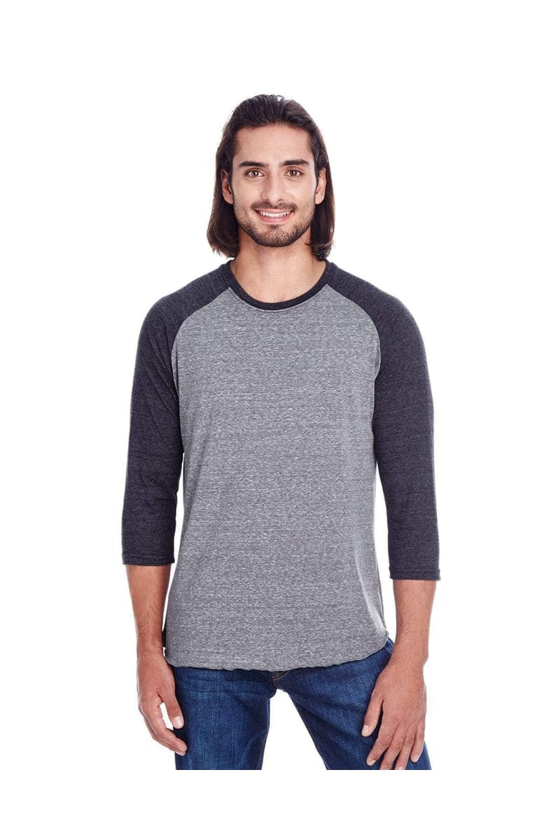 Threadfast Apparel 302G: Unisex Triblend 3/4-Sleeve Raglan in 
