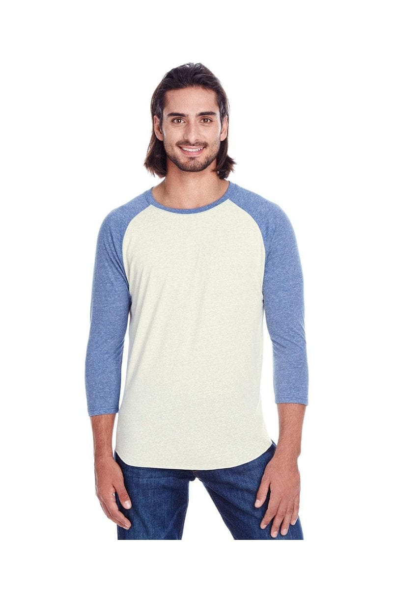 Threadfast Apparel 302G: Unisex Triblend 3/4-Sleeve Raglan in 