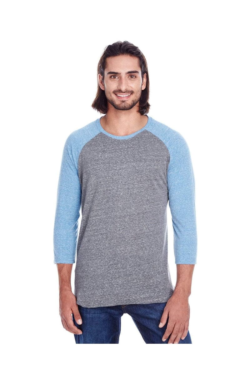 Threadfast Apparel 302G: Unisex Triblend 3/4-Sleeve Raglan in 