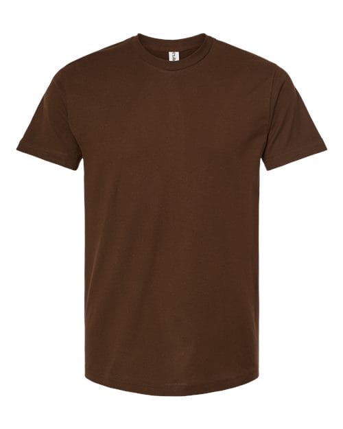 Tultex 202 Unisex Fine Jersey T-Shirt in Brown
