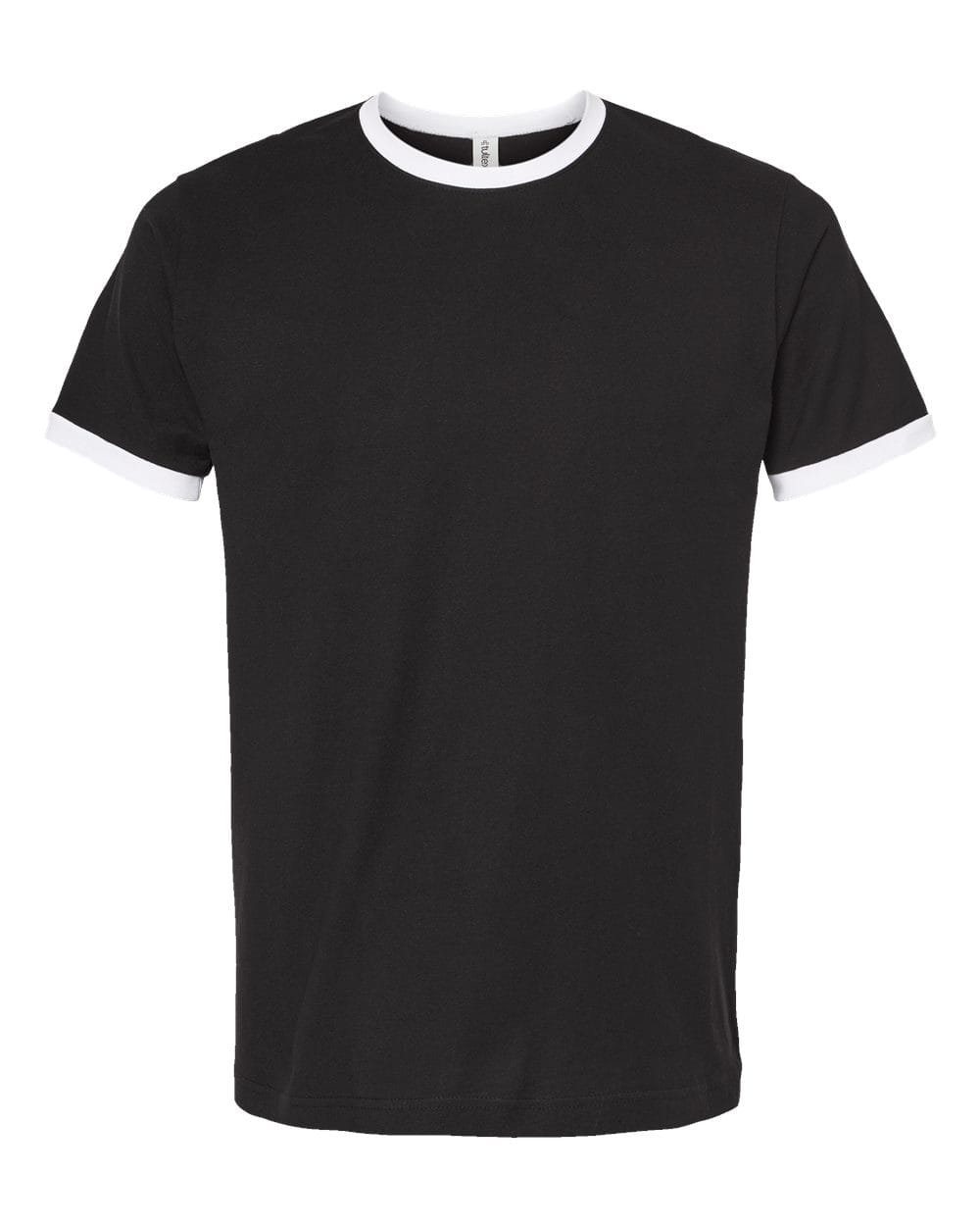 Tultex 10711 XS / Black/ White Tultex 246 Unisex Fine Jersey Ringer T-Shirt