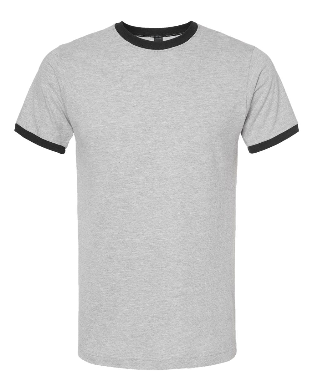 Tultex 10711 XS / Heather Grey/ Black Tultex 246 Unisex Fine Jersey Ringer T-Shirt
