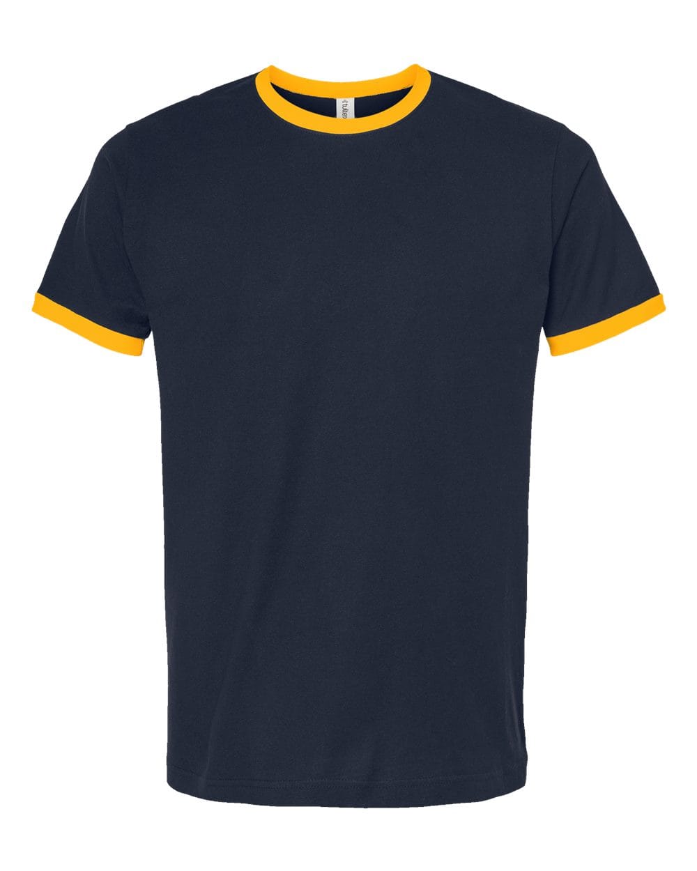 Tultex 10711 XS / Navy/ Gold Tultex 246 Unisex Fine Jersey Ringer T-Shirt