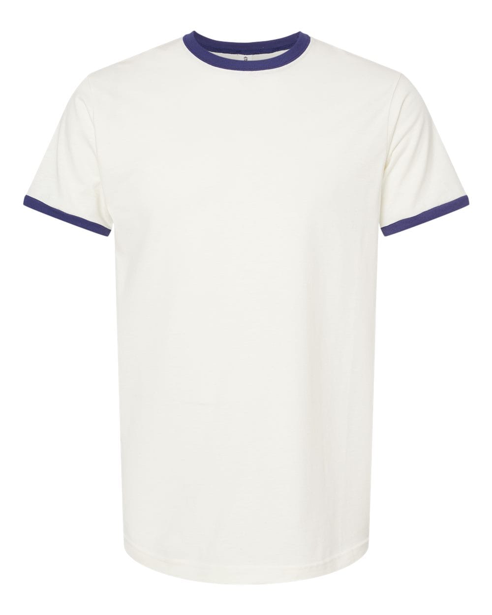 Tultex 10711 XS / Vintage White/ Inked India Tultex 246 Unisex Fine Jersey Ringer T-Shirt