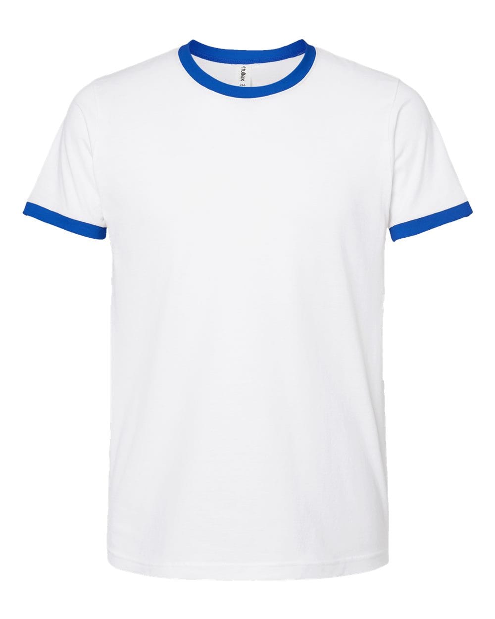 Tultex 10711 XS / White/ Royal Tultex 246 Unisex Fine Jersey Ringer T-Shirt