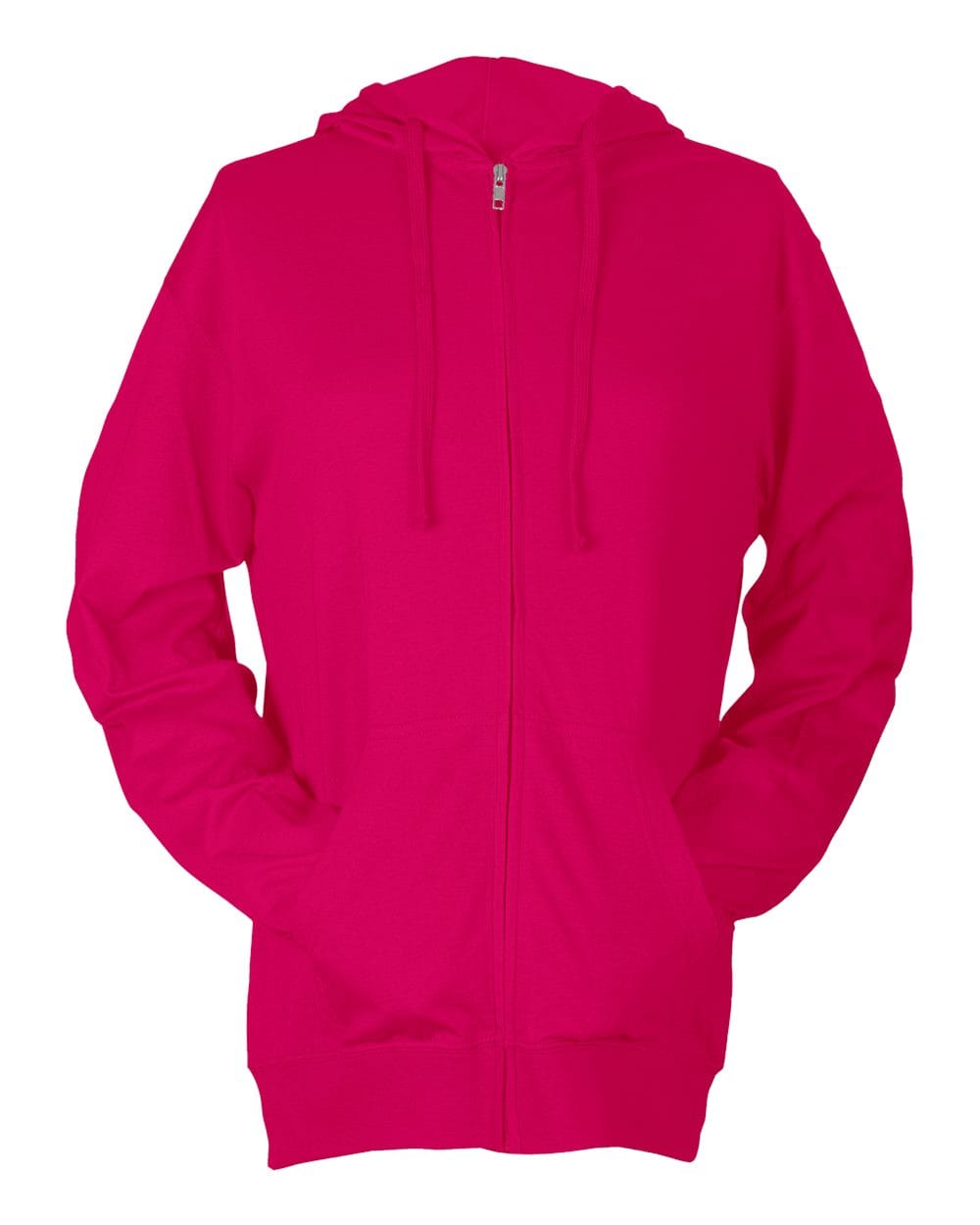 Tultex 10719 XS / Heliconia Tultex 260 Unisex Beach Full-Zip Hooded Long Sleeve T-Shirt