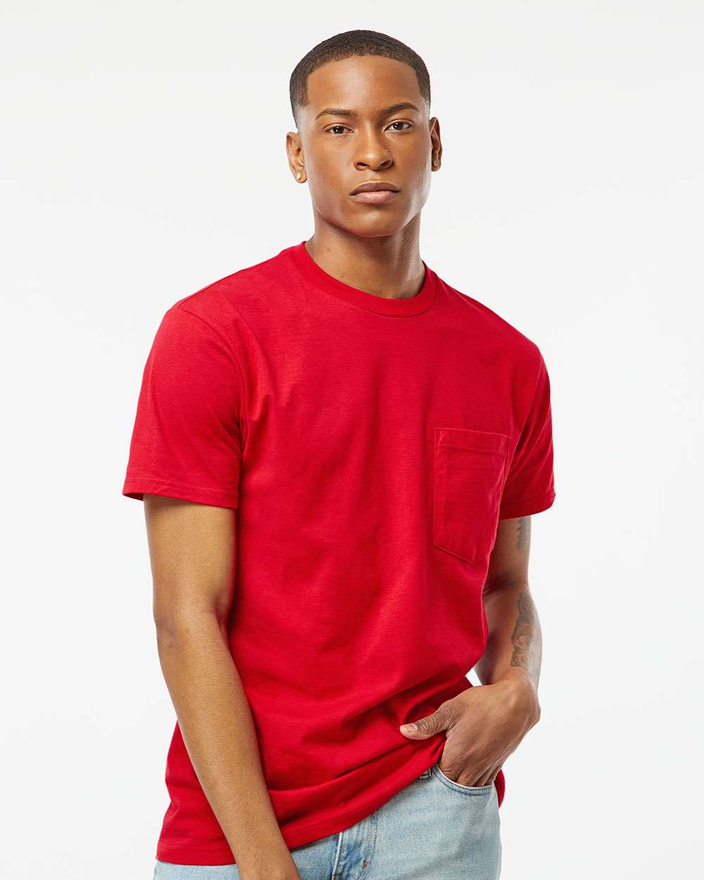 Tultex 10724 Tultex 293 Unisex Heavyweight Jersey Pocket T-Shirt