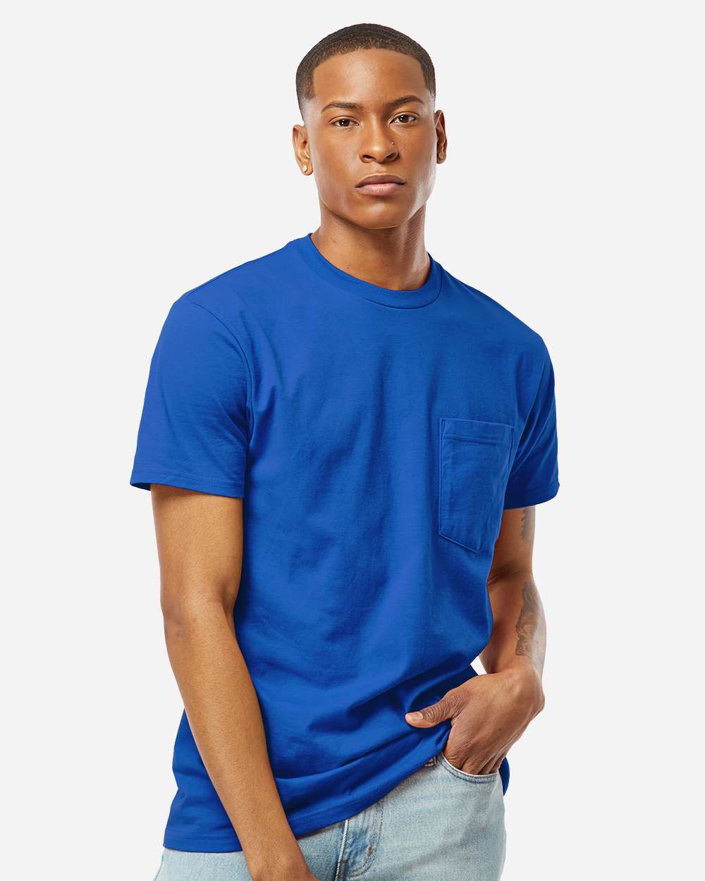 Tultex 10724 Tultex 293 Unisex Heavyweight Jersey Pocket T-Shirt