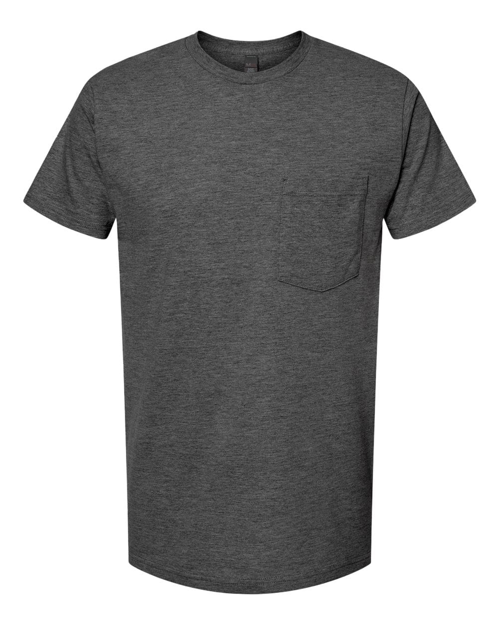 Tultex 10724 S / Heather Charcoal Tultex 293 Unisex Heavyweight Jersey Pocket T-Shirt