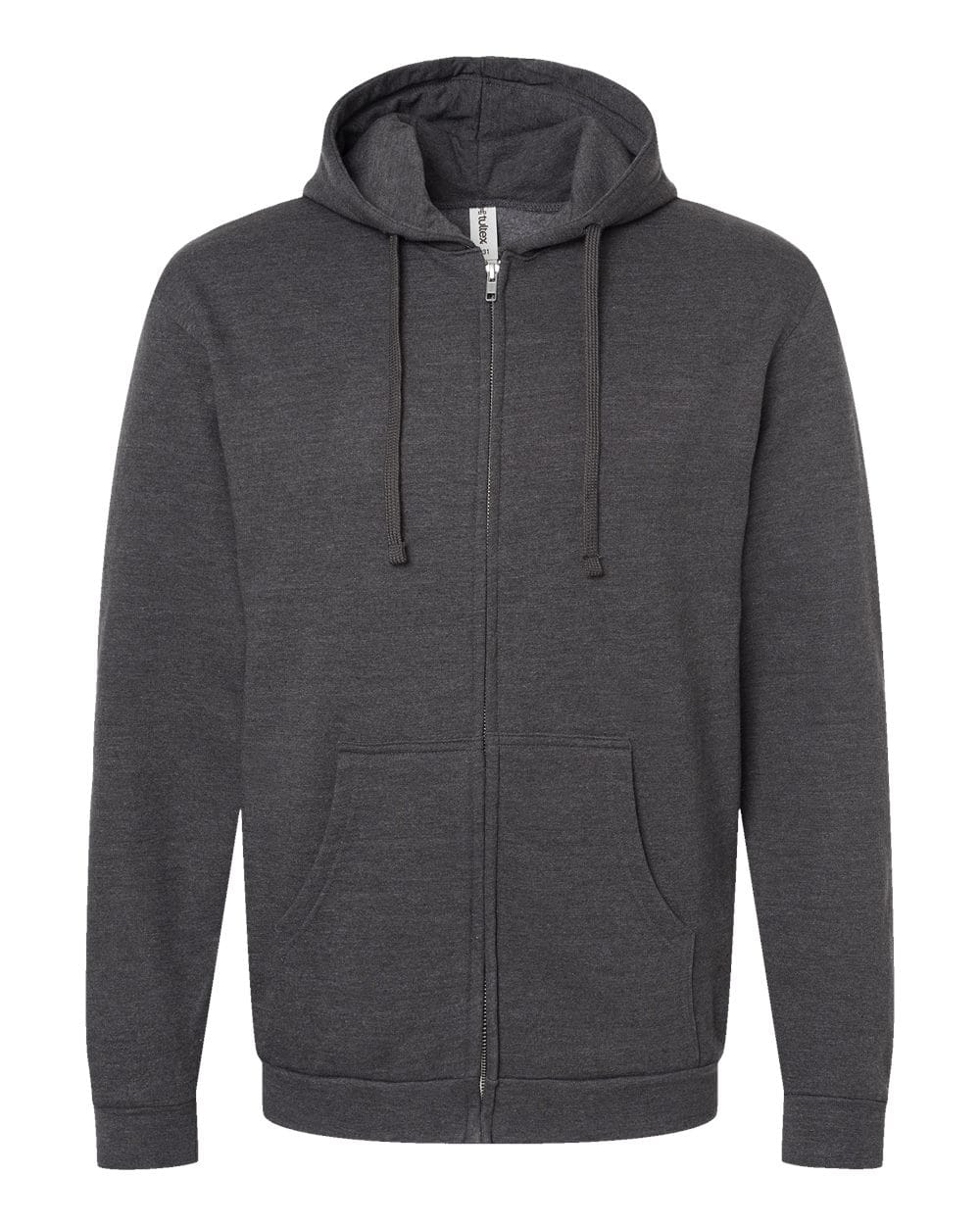 Tultex 10668 XS / Heather Charcoal Tultex 331 Unisex Full-Zip Hooded Sweatshirt