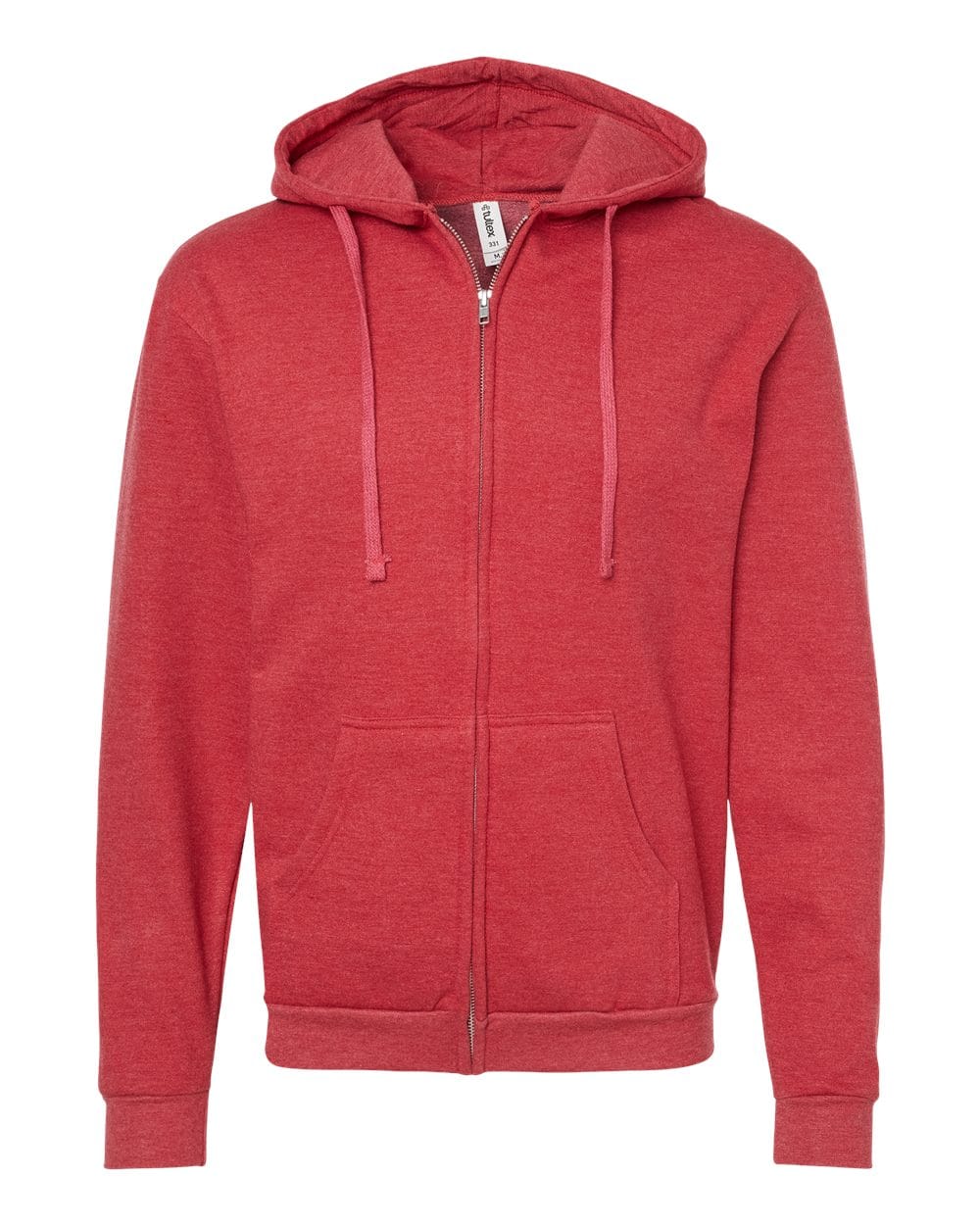 Tultex 10668 XS / Heather Red Tultex 331 Unisex Full-Zip Hooded Sweatshirt