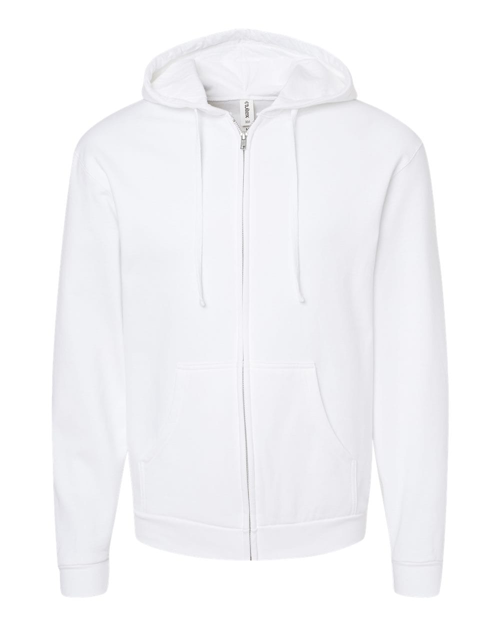 Tultex 10668 XS / White Tultex 331 Unisex Full-Zip Hooded Sweatshirt