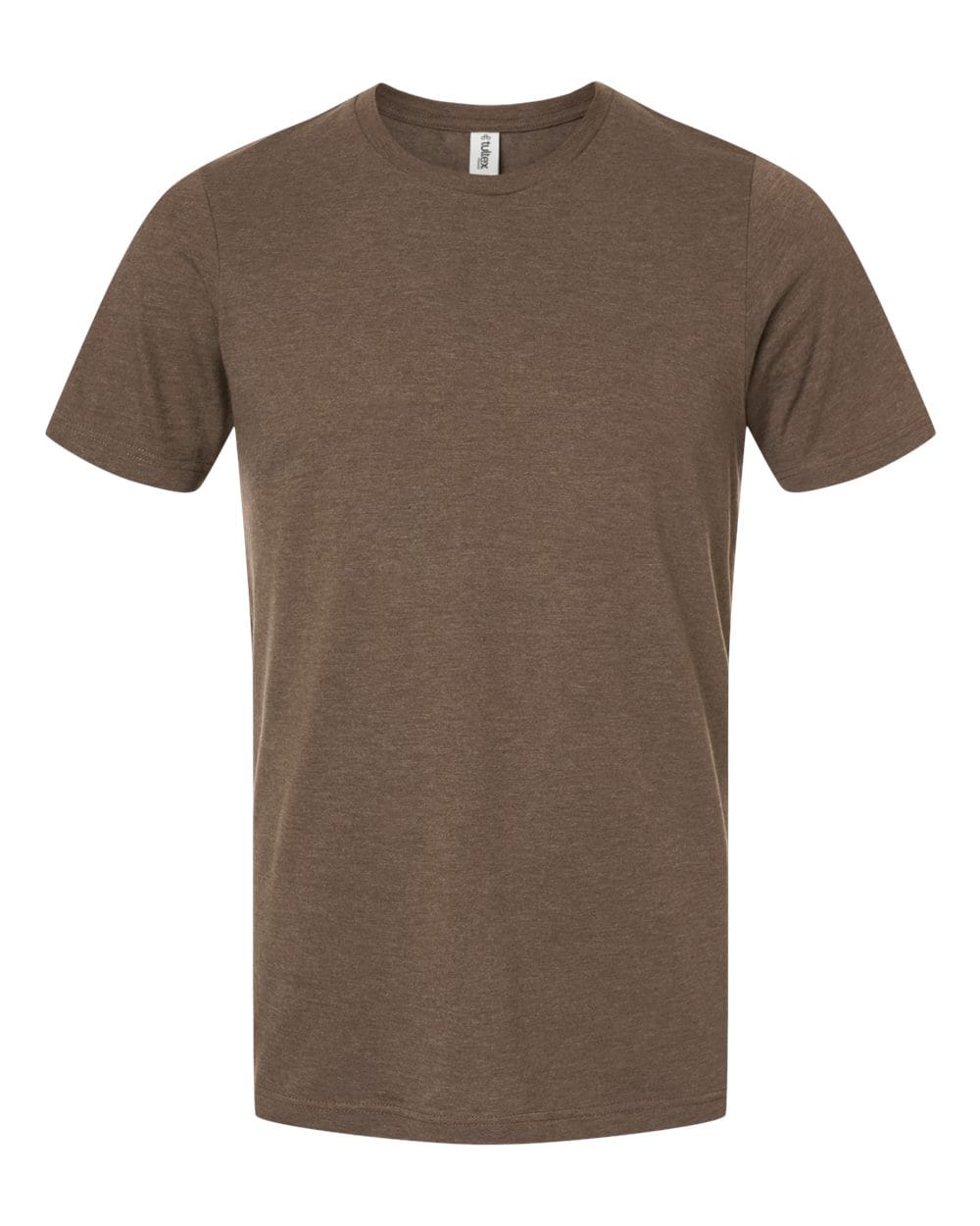 Tultex 11980 XS / Heather Brown Tultex 602CVC Unisex Combed CVC T-Shirt