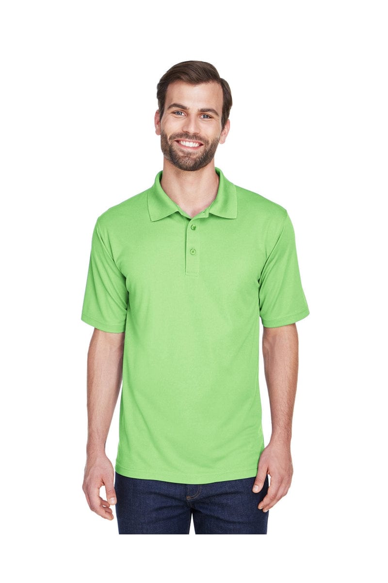 UltraClub 8210 Men's Cool & Dry Mesh Pique Polo, Basic Colors in Light Green