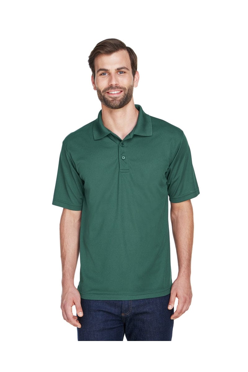 UltraClub 8210 Men's Cool & Dry Mesh Pique Polo in Forest Green