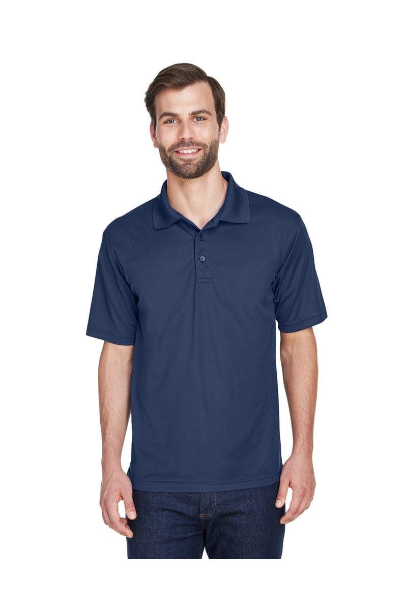 UltraClub 8210 Men's Cool & Dry Mesh Pique Polo in Navy