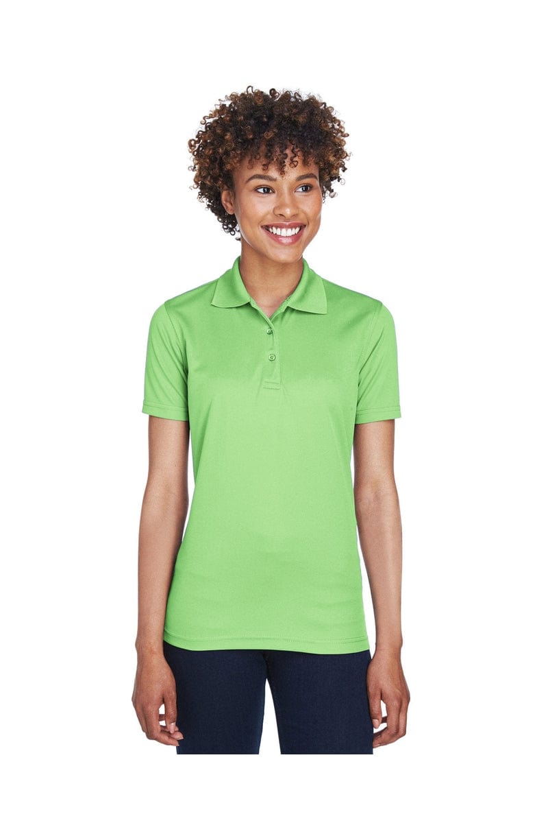 UltraClub 8210L Ladies' Cool & Dry Mesh Pique Polo, Basic Colors in Light Green