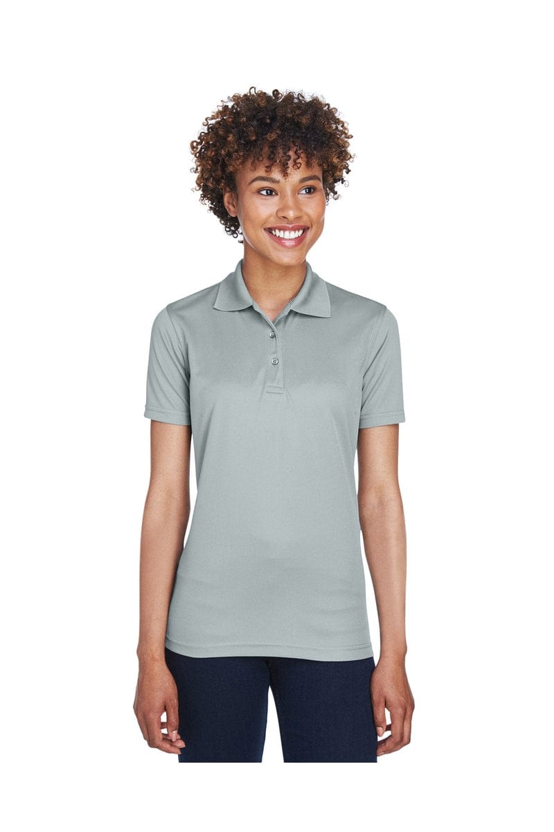 UltraClub 8210L Ladies' Cool & Dry Mesh Pique Polo, Basic Colors in Silver