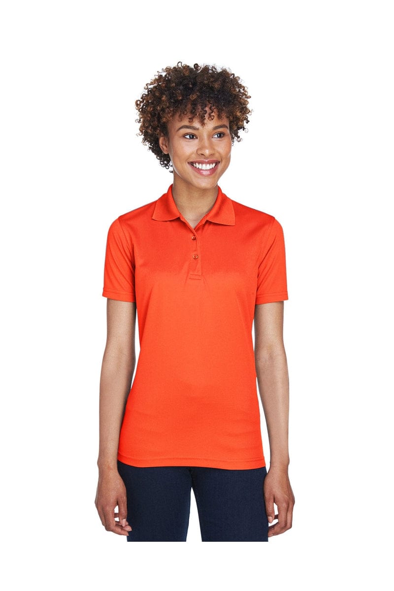 UltraClub 8210L Ladies' Cool & Dry Mesh Pique Polo in Orange