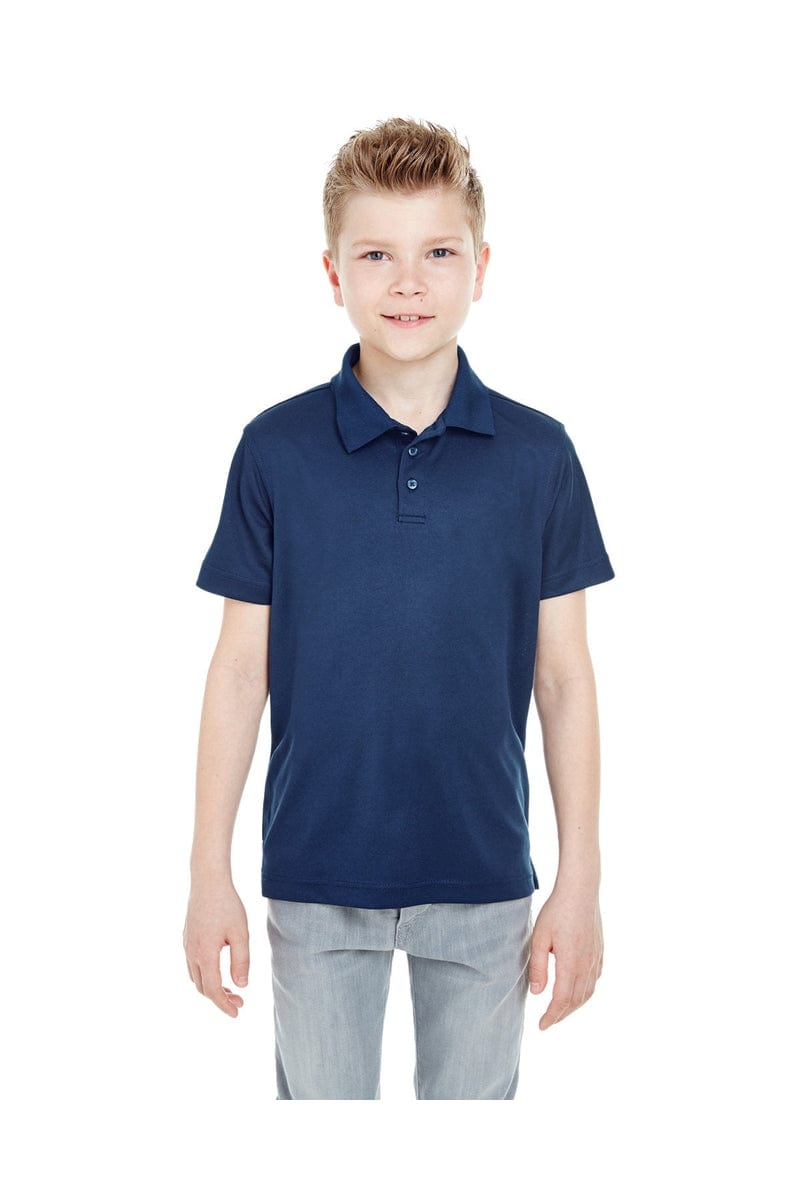 UltraClub 8210Y Youth Cool & Dry Mesh Pique Polo in Navy