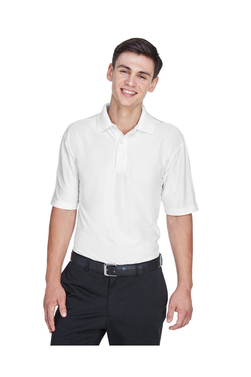 UltraClub 8415 Men's Cool & Dry Elite Performance Polo in White