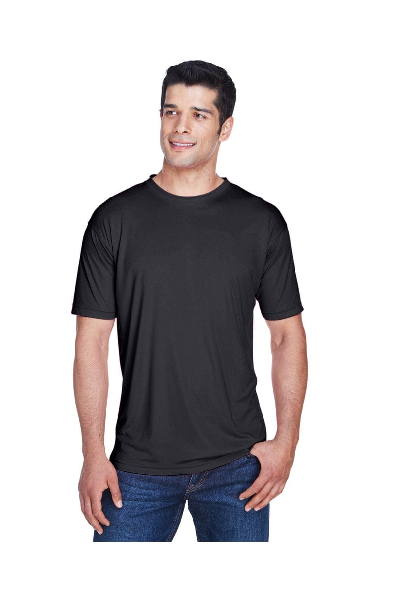 UltraClub 8420: Men's Cool & Dry Sport Performance Interlock T-Shirt, Traditional Colors in Black