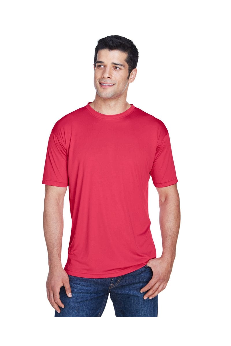 UltraClub 8420: Men's Cool & Dry Sport Performance Interlock T-Shirt in Cardinal