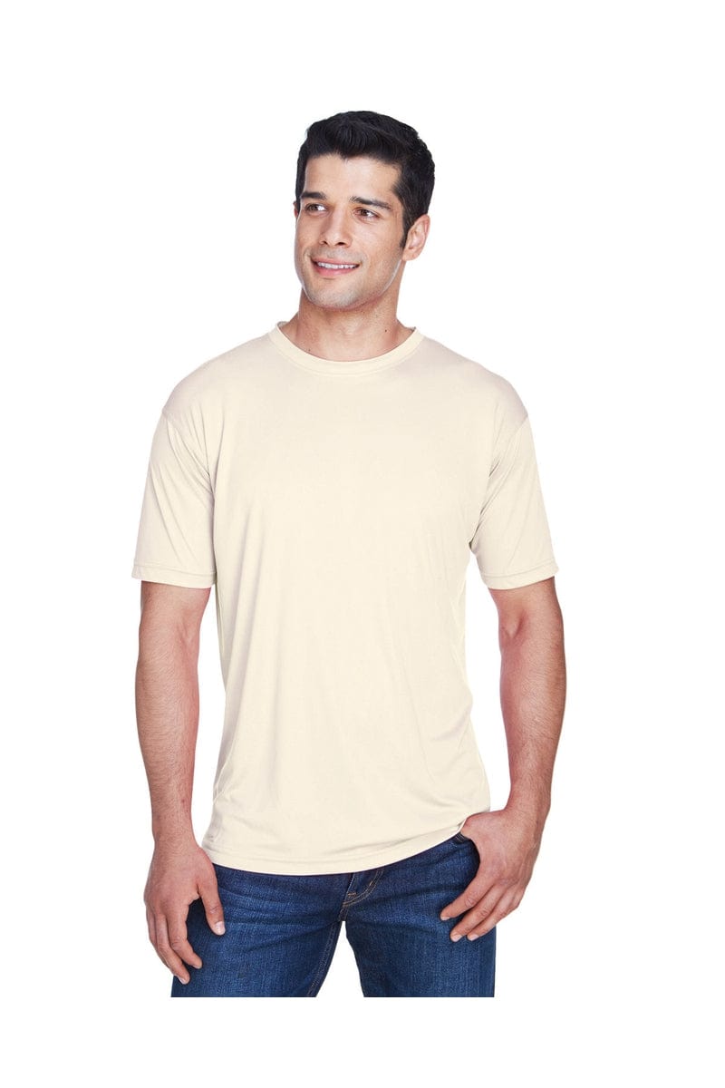 UltraClub 8420: Men's Cool & Dry Sport Performance Interlock T-Shirt in Stone