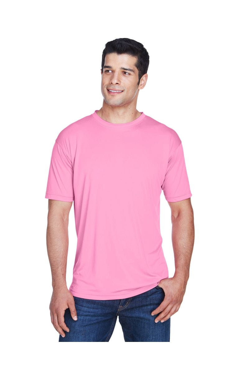 UltraClub 8420: Men's Cool & Dry Sport Performance Interlock T-Shirt in Azalea