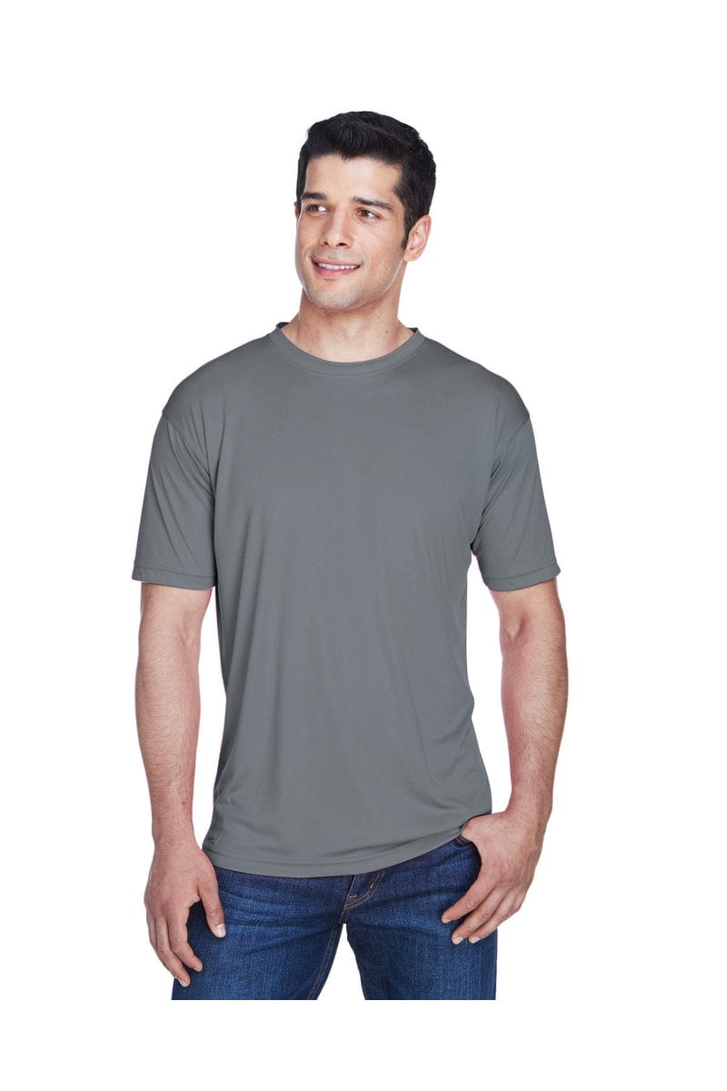 UltraClub 8420: Men's Cool & Dry Sport Performance Interlock T-Shirt in Charcoal