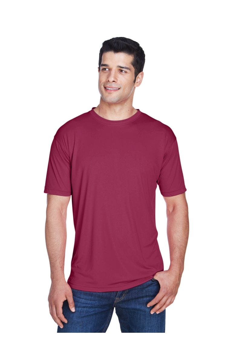 UltraClub 8420: Men's Cool & Dry Sport Performance Interlock T-Shirt in Maroon