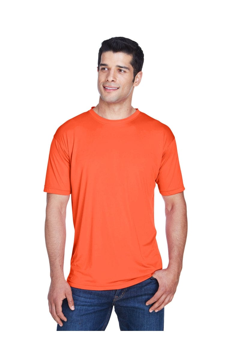 UltraClub 8420: Men's Cool & Dry Sport Performance Interlock T-Shirt in Orange