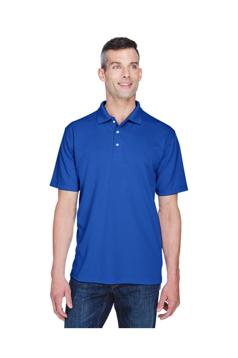 UltraClub 8445 Men's Cool & Dry Stain-Release Performance Polo, Basic Colors in Cobalt
