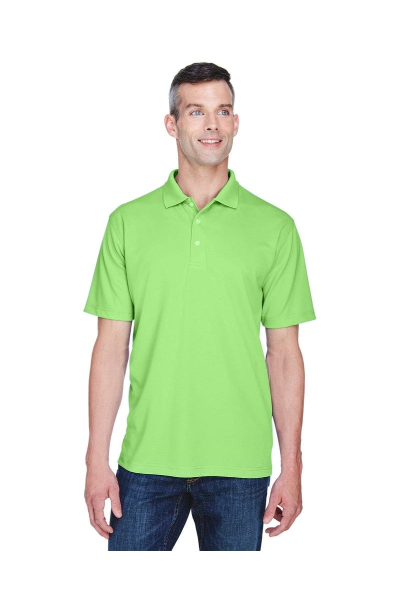 UltraClub 8445 Men's Cool & Dry Stain-Release Performance Polo, Basic Colors in Light Green