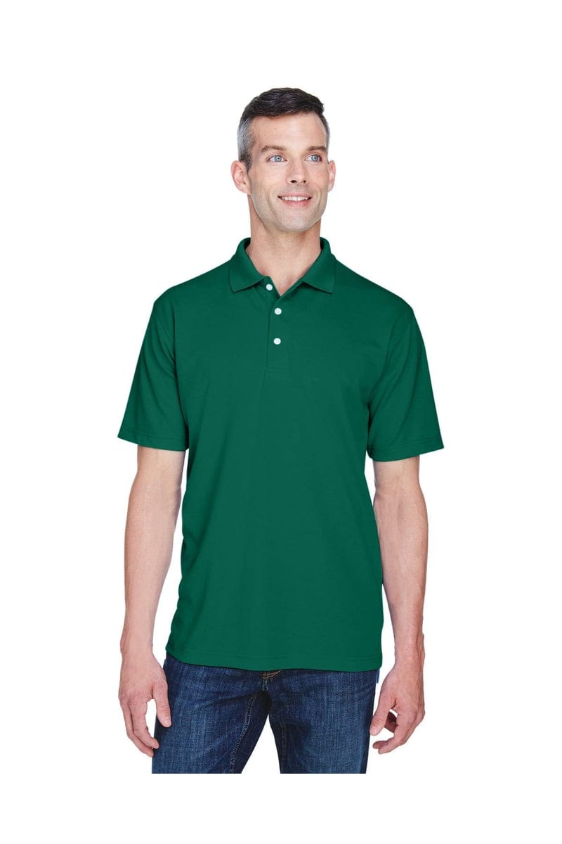UltraClub 8445 Men's Cool & Dry Stain-Release Performance Polo in Forest Green