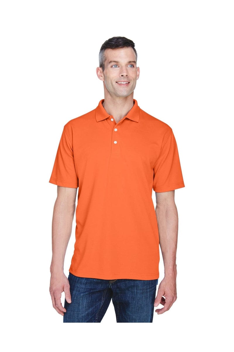 UltraClub 8445 Men's Cool & Dry Stain-Release Performance Polo in Orange