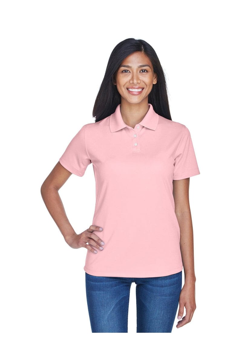 UltraClub 8445L Ladies' Cool & Dry Stain-Release Performance Polo, Basic Colors in Pink