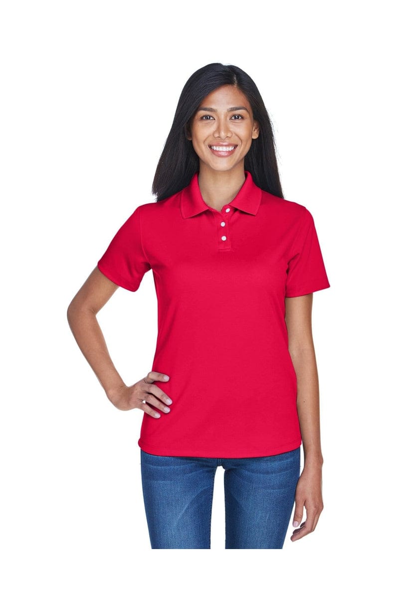 UltraClub 8445L Ladies' Cool & Dry Stain-Release Performance Polo in Red