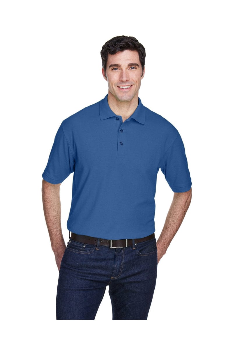 UltraClub 8540 Men's Whisper Pique Polo in Indigo