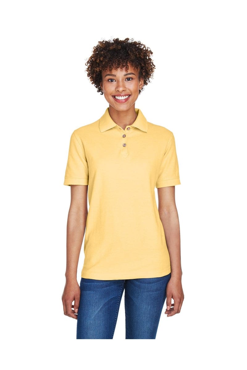 UltraClub 8541 Ladies' Whisper Pique Polo in Yellow