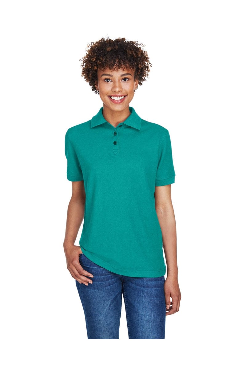 UltraClub 8541 Ladies' Whisper Pique Polo in Jade
