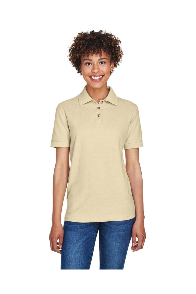UltraClub 8541 Ladies' Whisper Pique Polo in Putty